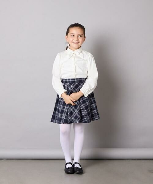 a.v.v / アー・ヴェ・ヴェ シャツ・ブラウス | [110-130]【取り外し可能リボンタイ/きれい見えカットソー素材で着心地が良い】リボン付きカットソーブラウス | 詳細6