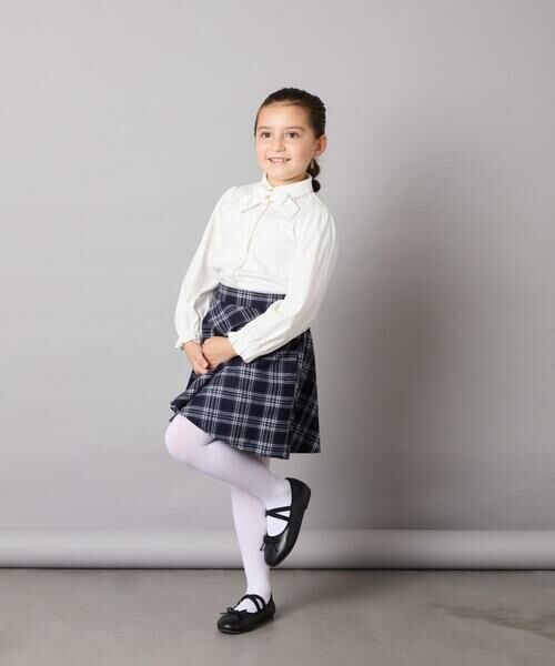 a.v.v / アー・ヴェ・ヴェ シャツ・ブラウス | [110-130]【取り外し可能リボンタイ/きれい見えカットソー素材で着心地が良い】リボン付きカットソーブラウス | 詳細7