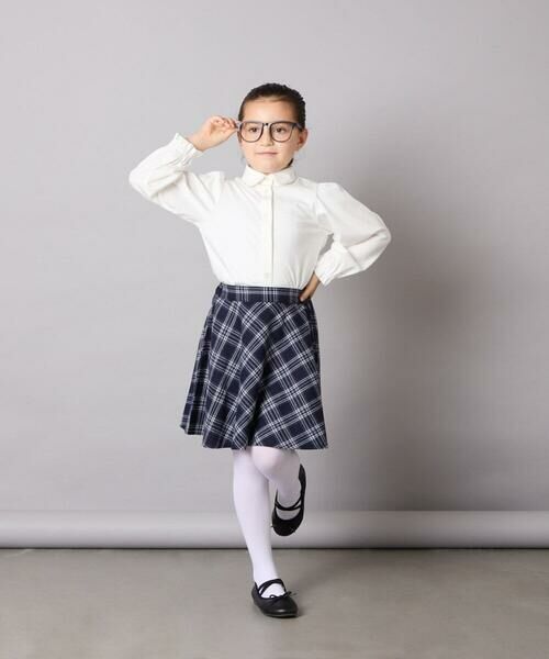 a.v.v / アー・ヴェ・ヴェ シャツ・ブラウス | [110-130]【取り外し可能リボンタイ/きれい見えカットソー素材で着心地が良い】リボン付きカットソーブラウス | 詳細9