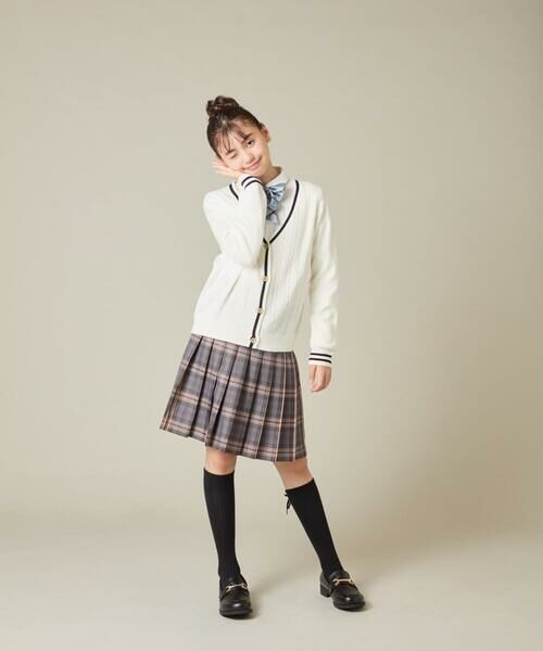 a.v.v / アー・ヴェ・ヴェ カーディガン・ボレロ | [150-160]【卒服】配色ケーブルカーディガン | 詳細10