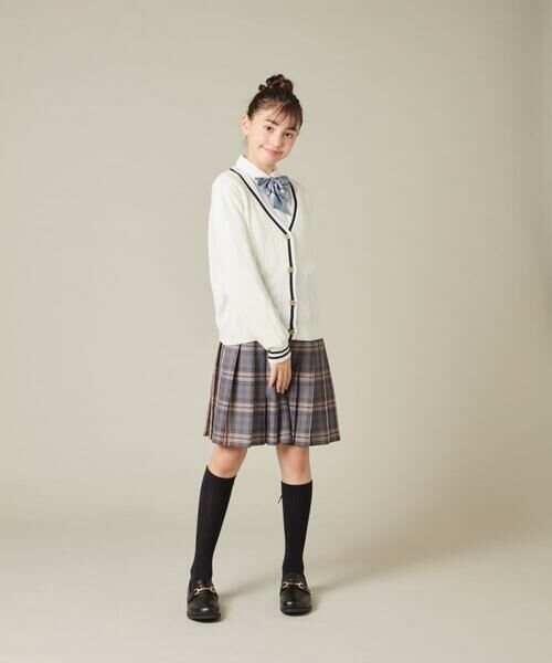 a.v.v / アー・ヴェ・ヴェ カーディガン・ボレロ | [150-160]【卒服】配色ケーブルカーディガン | 詳細11