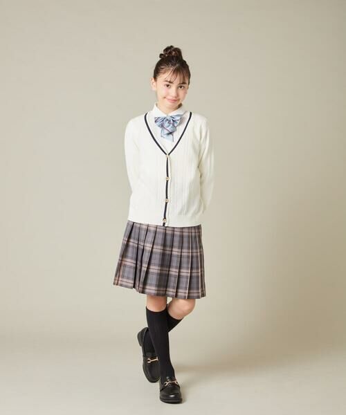 a.v.v / アー・ヴェ・ヴェ カーディガン・ボレロ | [150-160]【卒服】配色ケーブルカーディガン | 詳細9