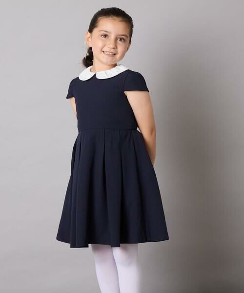 a.v.v / アー・ヴェ・ヴェ ドレス | [110-130]【取り外し可能な襟/発表会/お受験/お食事会】パール調襟付きフレアワンピース | 詳細14