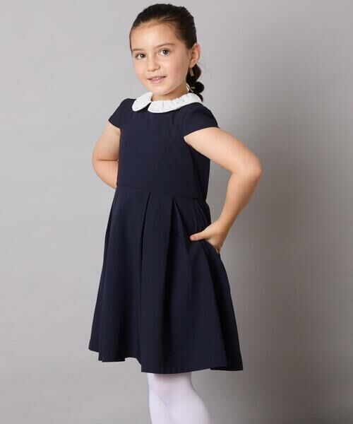 a.v.v / アー・ヴェ・ヴェ ドレス | [110-130]【取り外し可能な襟/発表会/お受験/お食事会】パール調襟付きフレアワンピース | 詳細15