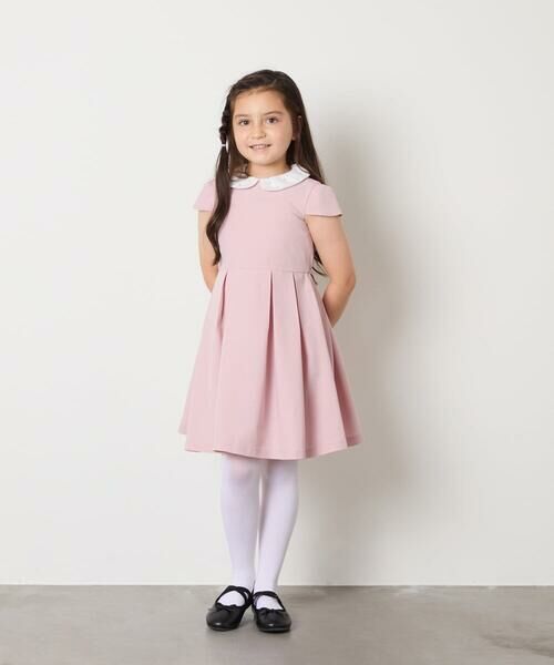 a.v.v / アー・ヴェ・ヴェ ドレス | [110-130]【取り外し可能な襟/発表会/お受験/お食事会】パール調襟付きフレアワンピース | 詳細5