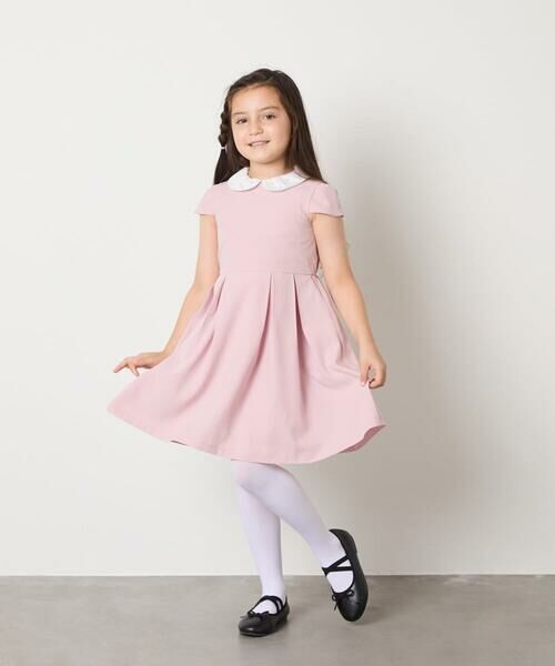 a.v.v / アー・ヴェ・ヴェ ドレス | [110-130]【取り外し可能な襟/発表会/お受験/お食事会】パール調襟付きフレアワンピース | 詳細9