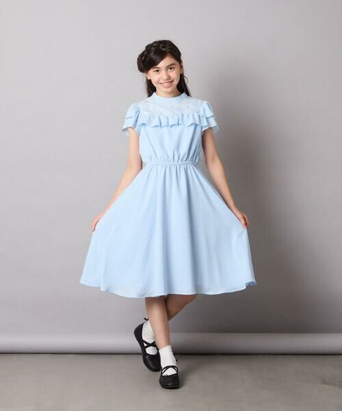a.v.v / アー・ヴェ・ヴェ ドレス | [140-160]【発表会/結婚式/お食事会/特別なお出掛けシーンに】レース切り替えフリルワンピース | 詳細18