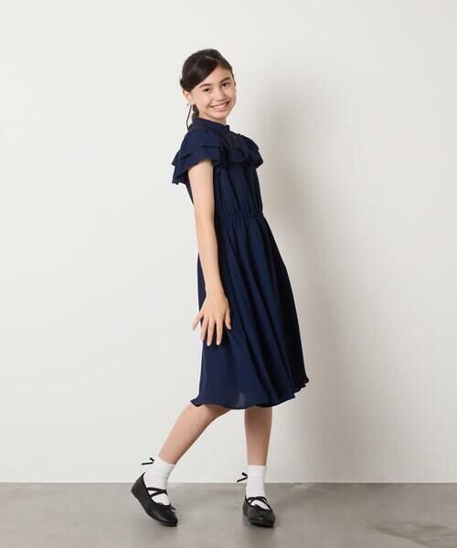 a.v.v / アー・ヴェ・ヴェ ドレス | [140-160]【発表会/結婚式/お食事会/特別なお出掛けシーンに】レース切り替えフリルワンピース | 詳細4