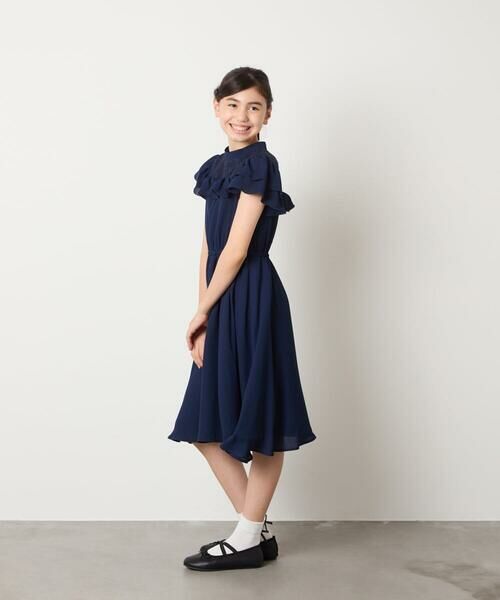 a.v.v / アー・ヴェ・ヴェ ドレス | [140-160]【発表会/結婚式/お食事会/特別なお出掛けシーンに】レース切り替えフリルワンピース | 詳細9