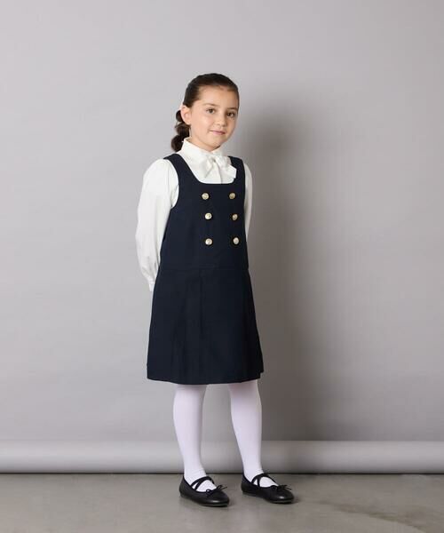 a.v.v / アー・ヴェ・ヴェ ロング・マキシ丈ワンピース | [110-130]【発表会/お受験/式典にも使える/肩紐調節可能】メタルボタンタックプリーツジャンスカ | 詳細5