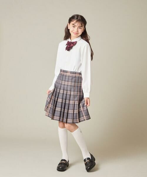a.v.v / アー・ヴェ・ヴェ ロング・マキシ丈スカート | [150-160]【卒服】ラメチェックプリーツスカート | 詳細4