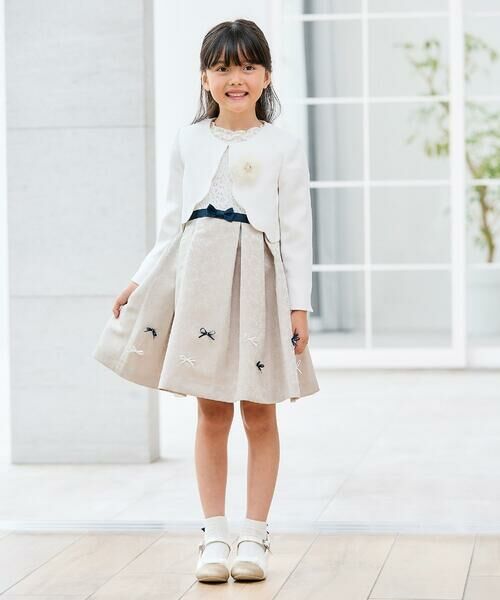 a.v.v / アー・ヴェ・ヴェ ノーカラージャケット | [110-130]【セレモニー/オケージョン/結婚式】スカラップツイードセレモニーボレロ | 詳細23