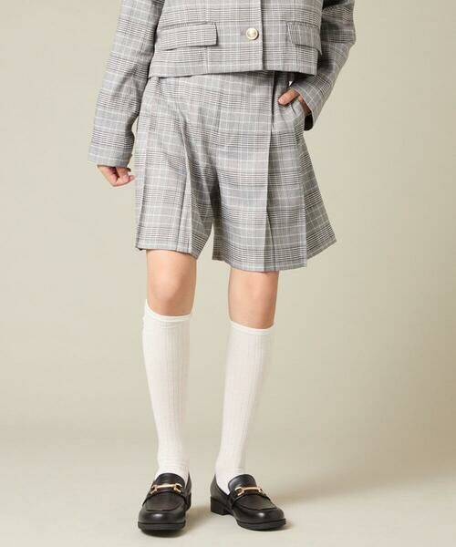 a.v.v / アー・ヴェ・ヴェ ショート・ハーフ・半端丈パンツ | [150-160]【卒服】タックキュロットパンツ | 詳細2