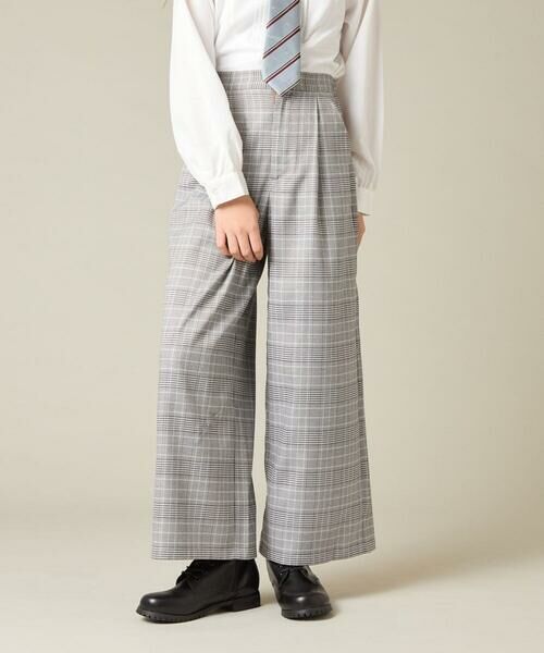 a.v.v/アー・ヴェ・ヴェ [150-160]【卒服】タックワイドパンツ グレー 160