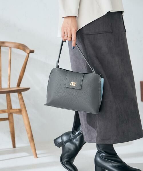 a.v.v / アー・ヴェ・ヴェ トートバッグ | バイカラービットバッグ（ダークグレー）