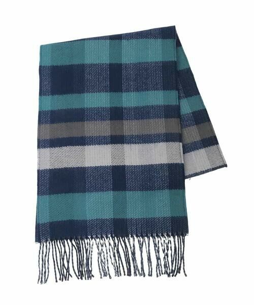 a.v.v / アー・ヴェ・ヴェ マフラー・ショール・スヌード・ストール | マフラー / リバーチェック（ネイビー）