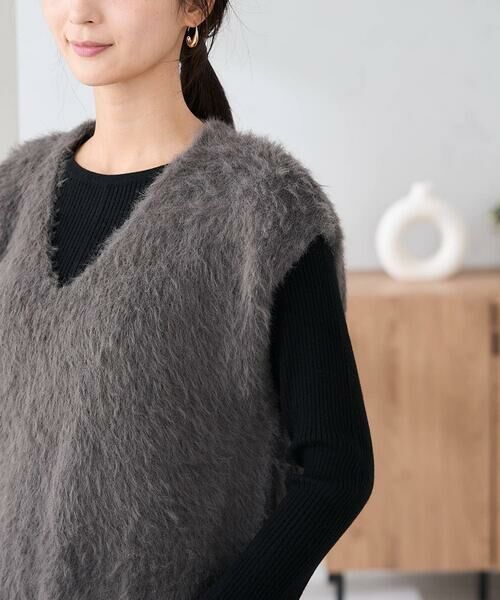 a.v.v / アー・ヴェ・ヴェ ロング・マキシ丈ワンピース | 【2SET】フェザーベスト×フレアニットワンピース | 詳細10