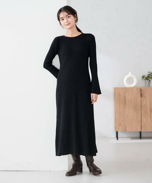 a.v.v / アー・ヴェ・ヴェ ロング・マキシ丈ワンピース | 【2SET】フェザーベスト×フレアニットワンピース | 詳細13