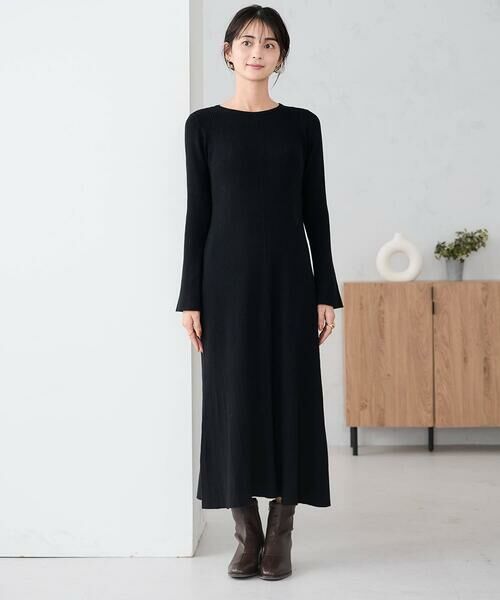 a.v.v / アー・ヴェ・ヴェ ロング・マキシ丈ワンピース | 【2SET】フェザーベスト×フレアニットワンピース | 詳細15