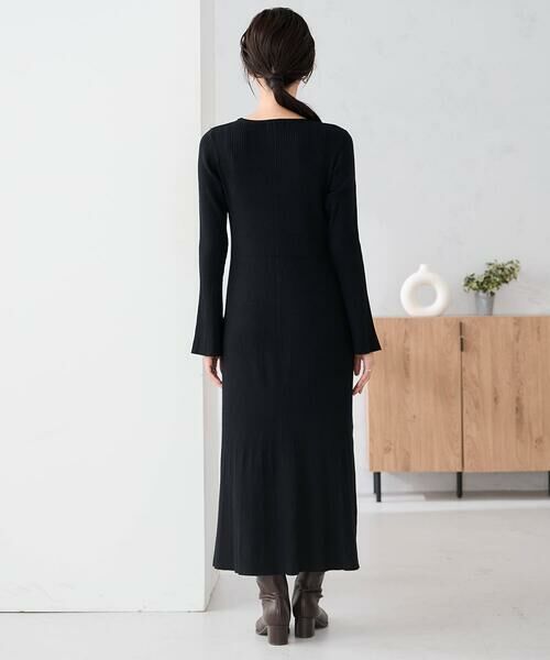 a.v.v / アー・ヴェ・ヴェ ロング・マキシ丈ワンピース | 【2SET】フェザーベスト×フレアニットワンピース | 詳細17