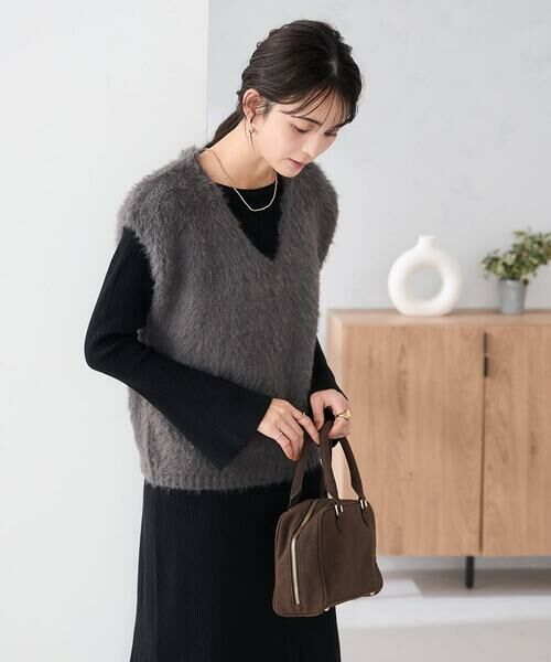 a.v.v / アー・ヴェ・ヴェ ロング・マキシ丈ワンピース | 【2SET】フェザーベスト×フレアニットワンピース | 詳細4