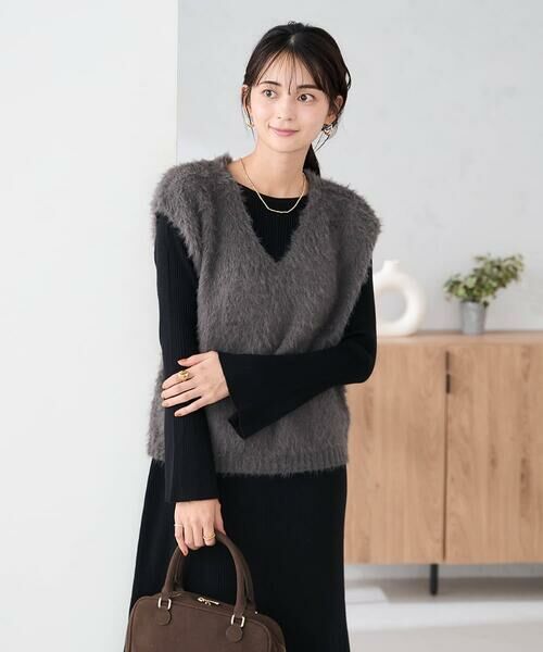 a.v.v / アー・ヴェ・ヴェ ロング・マキシ丈ワンピース | 【2SET】フェザーベスト×フレアニットワンピース | 詳細5