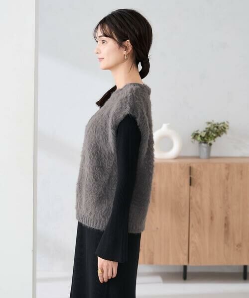 a.v.v / アー・ヴェ・ヴェ ロング・マキシ丈ワンピース | 【2SET】フェザーベスト×フレアニットワンピース | 詳細7