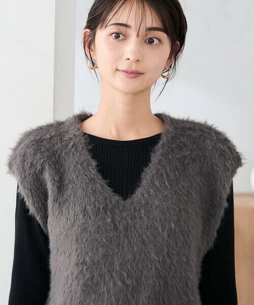 a.v.v / アー・ヴェ・ヴェ ロング・マキシ丈ワンピース | 【2SET】フェザーベスト×フレアニットワンピース | 詳細9