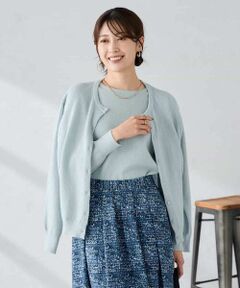 a.v.v / アー・ヴェ・ヴェ カーディガン・ボレロ | スパンコール混クルーネックカーディガン