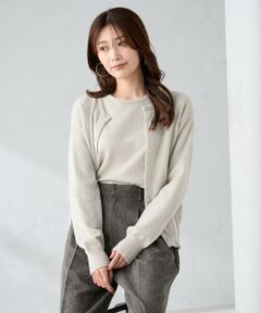 a.v.v / アー・ヴェ・ヴェ カーディガン・ボレロ | スパンコール混クルーネックカーディガン