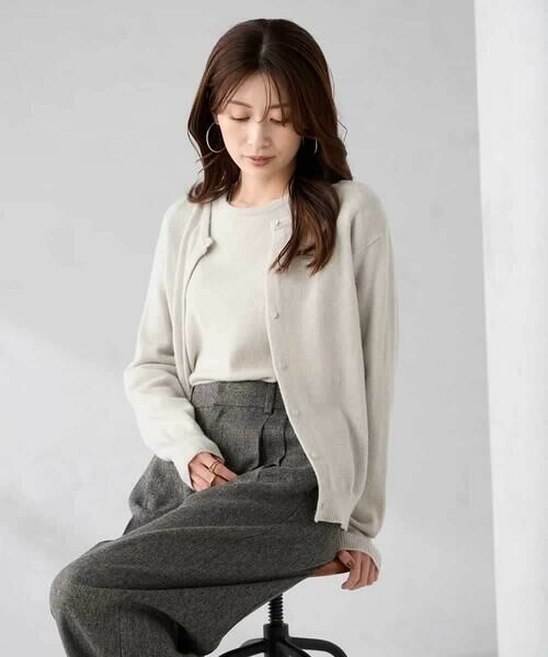 a.v.v / アー・ヴェ・ヴェ カーディガン・ボレロ | スパンコール混クルーネックカーディガン | 詳細17
