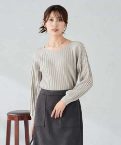 a.v.v / アー・ヴェ・ヴェ ニット・セーター | プリーツライクVネックニット