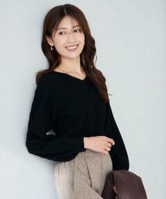 a.v.v / アー・ヴェ・ヴェ ニット・セーター | プリーツライクVネックニット