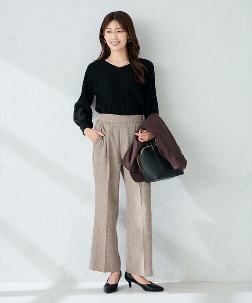 a.v.v / アー・ヴェ・ヴェ ニット・セーター | プリーツライクVネックニット | 詳細15