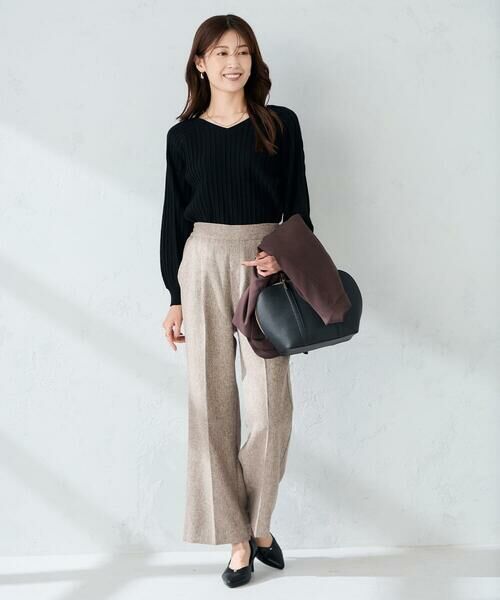 a.v.v / アー・ヴェ・ヴェ ニット・セーター | プリーツライクVネックニット | 詳細16