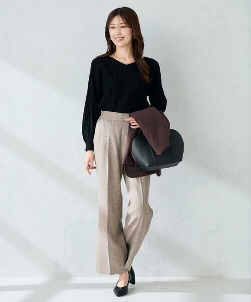 a.v.v / アー・ヴェ・ヴェ ニット・セーター | プリーツライクVネックニット | 詳細17