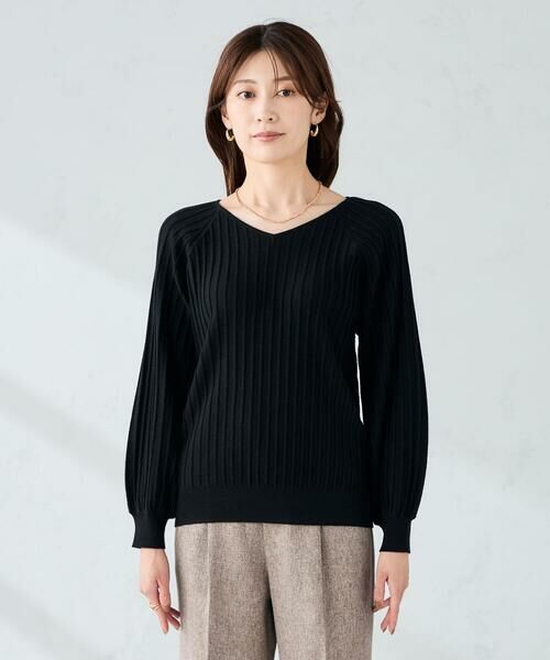 a.v.v / アー・ヴェ・ヴェ ニット・セーター | プリーツライクVネックニット | 詳細18