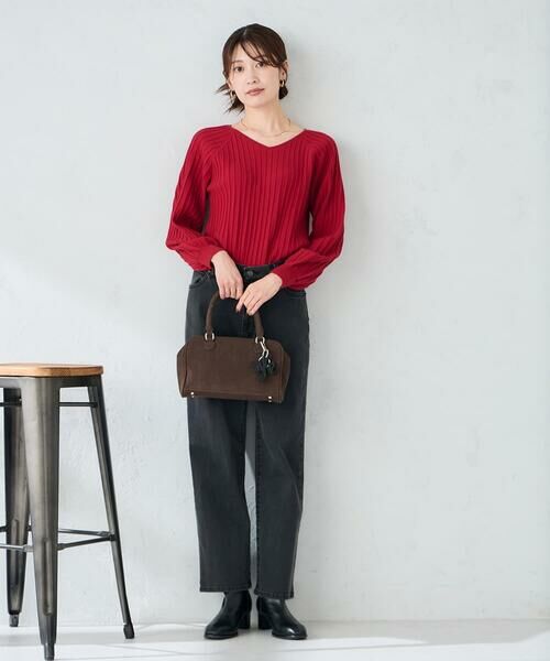 a.v.v / アー・ヴェ・ヴェ ニット・セーター | プリーツライクVネックニット | 詳細2