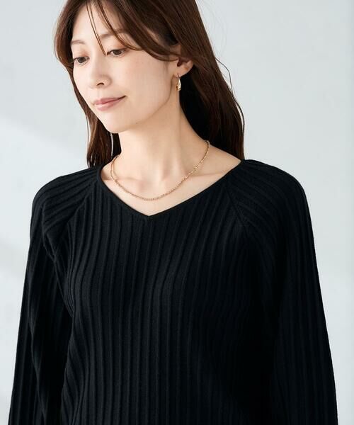 a.v.v / アー・ヴェ・ヴェ ニット・セーター | プリーツライクVネックニット | 詳細21