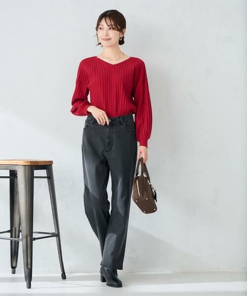 a.v.v / アー・ヴェ・ヴェ ニット・セーター | プリーツライクVネックニット | 詳細4