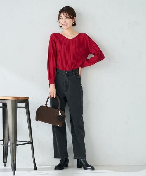 a.v.v / アー・ヴェ・ヴェ ニット・セーター | プリーツライクVネックニット | 詳細5