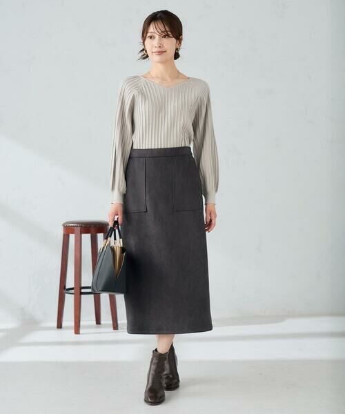 a.v.v / アー・ヴェ・ヴェ ニット・セーター | プリーツライクVネックニット | 詳細8