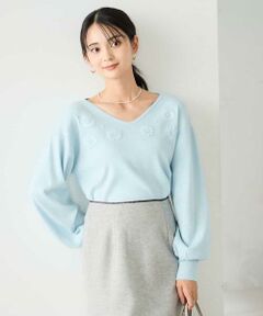 a.v.v / アー・ヴェ・ヴェ ニット・セーター | フラワー刺繍ニットプルオーバー