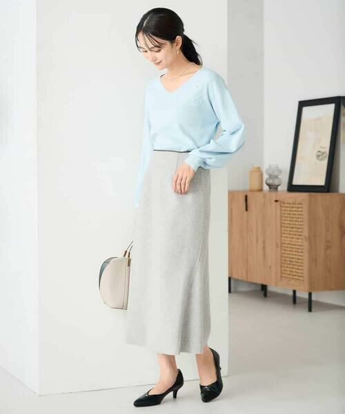 a.v.v / アー・ヴェ・ヴェ ニット・セーター | フラワー刺繍ニットプルオーバー | 詳細5