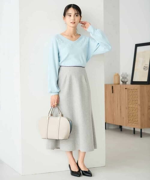 a.v.v / アー・ヴェ・ヴェ ニット・セーター | フラワー刺繍ニットプルオーバー | 詳細6