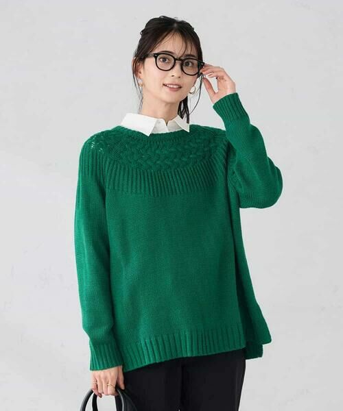 a.v.v / アー・ヴェ・ヴェ ニット・セーター | ケーブル求心風ニット | 詳細2