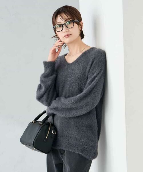 a.v.v / アー・ヴェ・ヴェ ニット・セーター | フェザーヤーンVネックニット | 詳細17