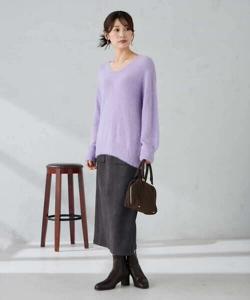 a.v.v / アー・ヴェ・ヴェ ニット・セーター | フェザーヤーンVネックニット | 詳細2
