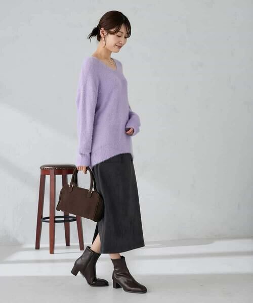 a.v.v / アー・ヴェ・ヴェ ニット・セーター | フェザーヤーンVネックニット | 詳細3
