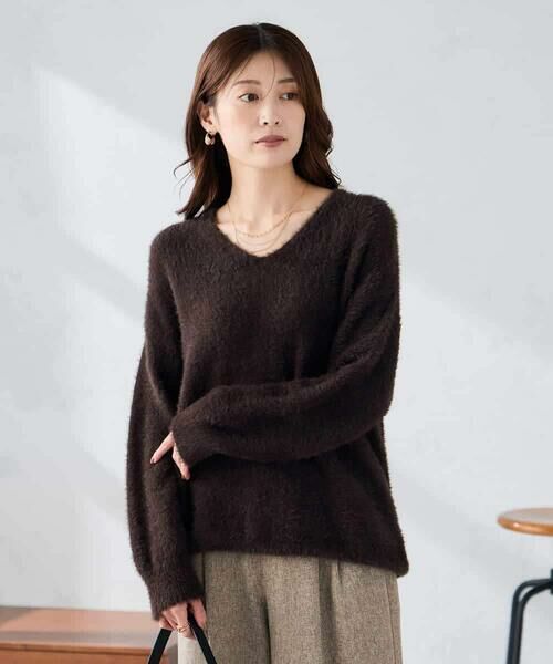 a.v.v / アー・ヴェ・ヴェ ニット・セーター | フェザーヤーンVネックニット | 詳細4
